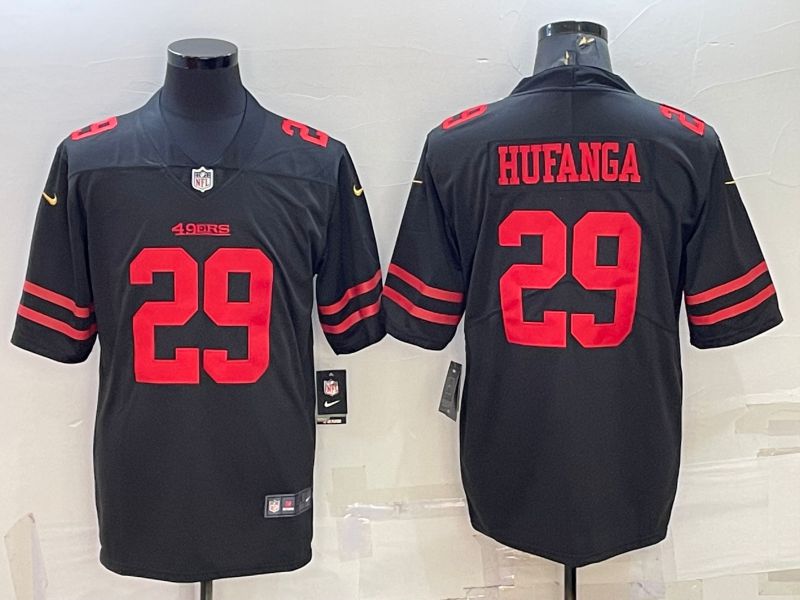 Men San Francisco 49ers #29 Hufanga Black 2022 Nike Limited Vapor Untouchable NFL Jersey